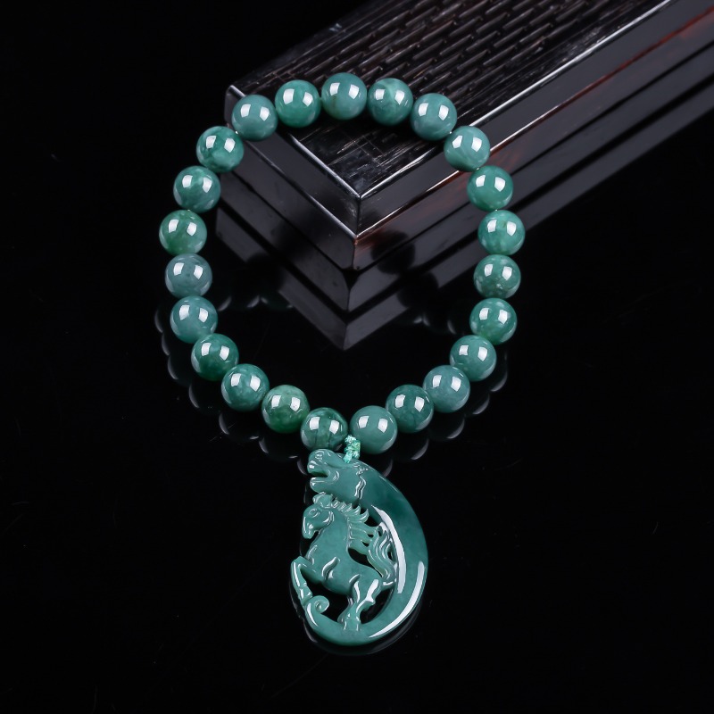 Beading - Doğal Yeşim Mavisi Su Zodyak Atı