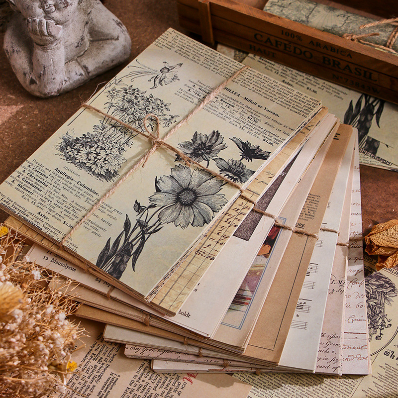 Vintage Junk Journal Scrapbooking Paper - 30 adet Vintage Scrapbooking Kağıt Süslemeleri