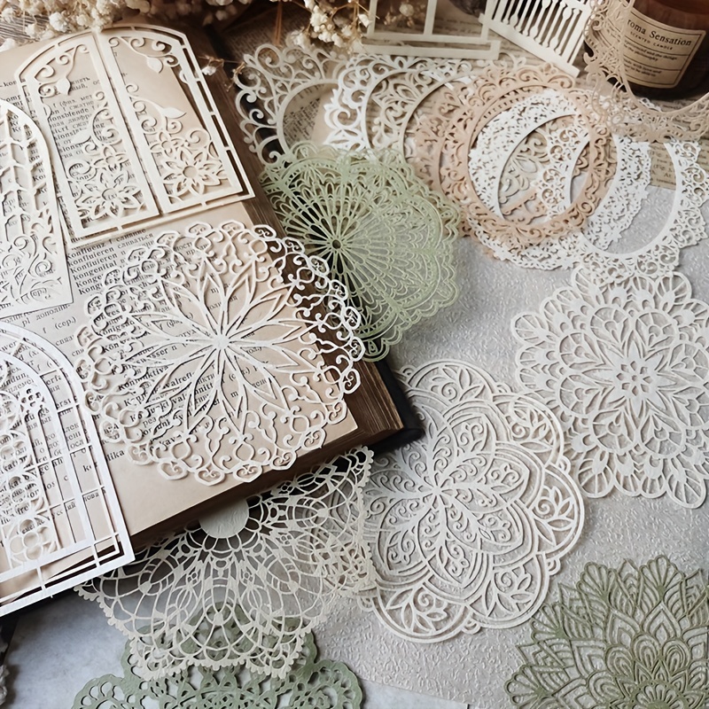 10 adet Vintage Dantel Içi Boş - Vintage Junk Journal Scrapbooking Paper incelemesi ve fiyatı
