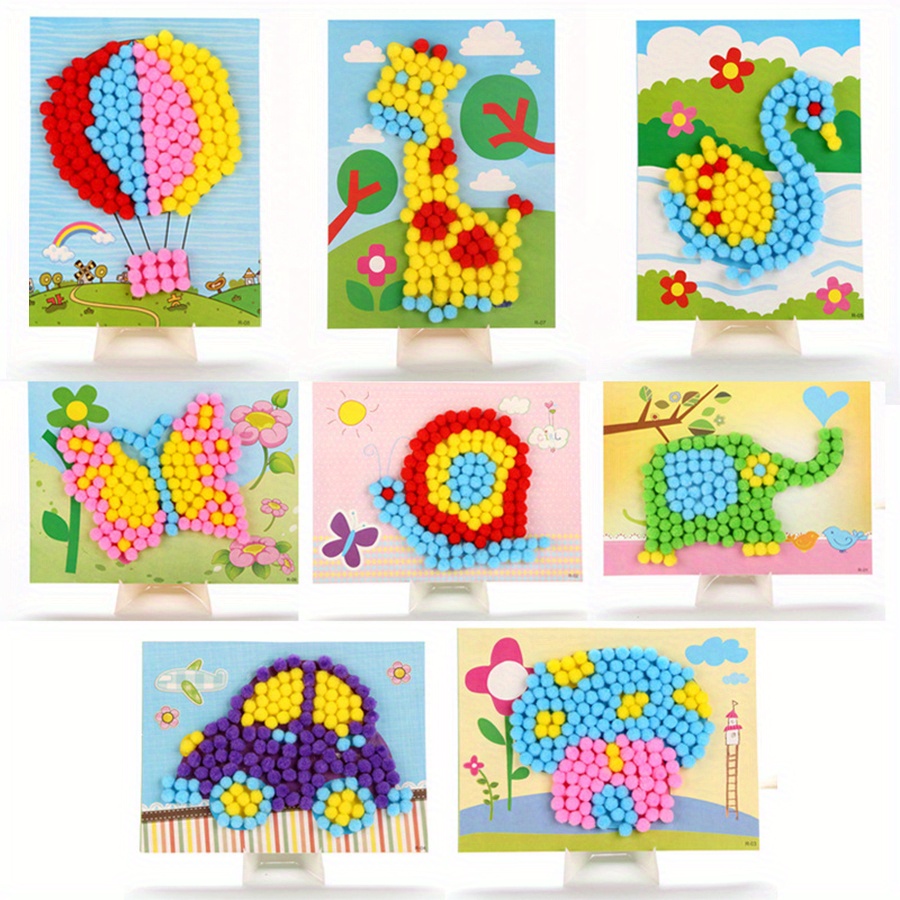 2 adet 16x21 cm Renkli Pom-Pom - Painting Supplies incelemesi ve fiyatı