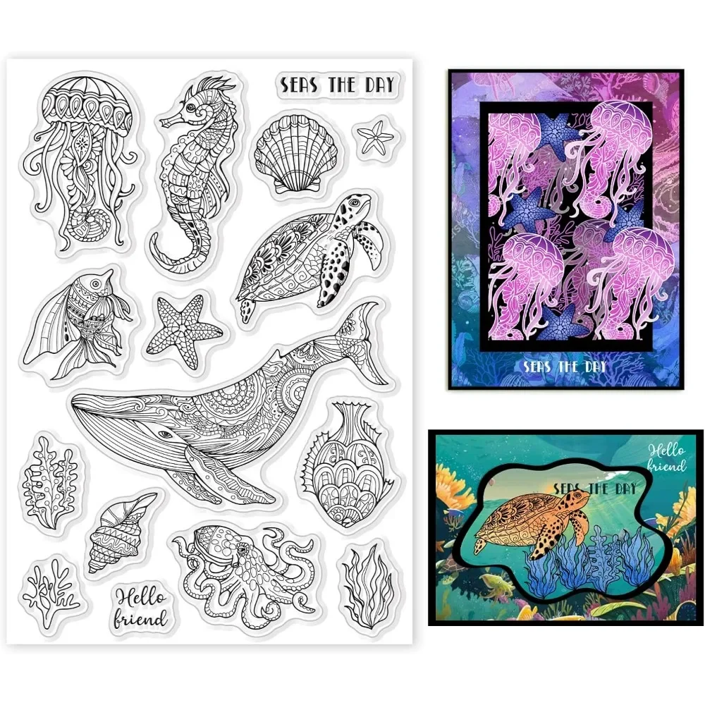 Okyanus Yaşamı Temizle Pullar  - Clear Silicone Stamps For Card Making incelemesi ve fiyatı