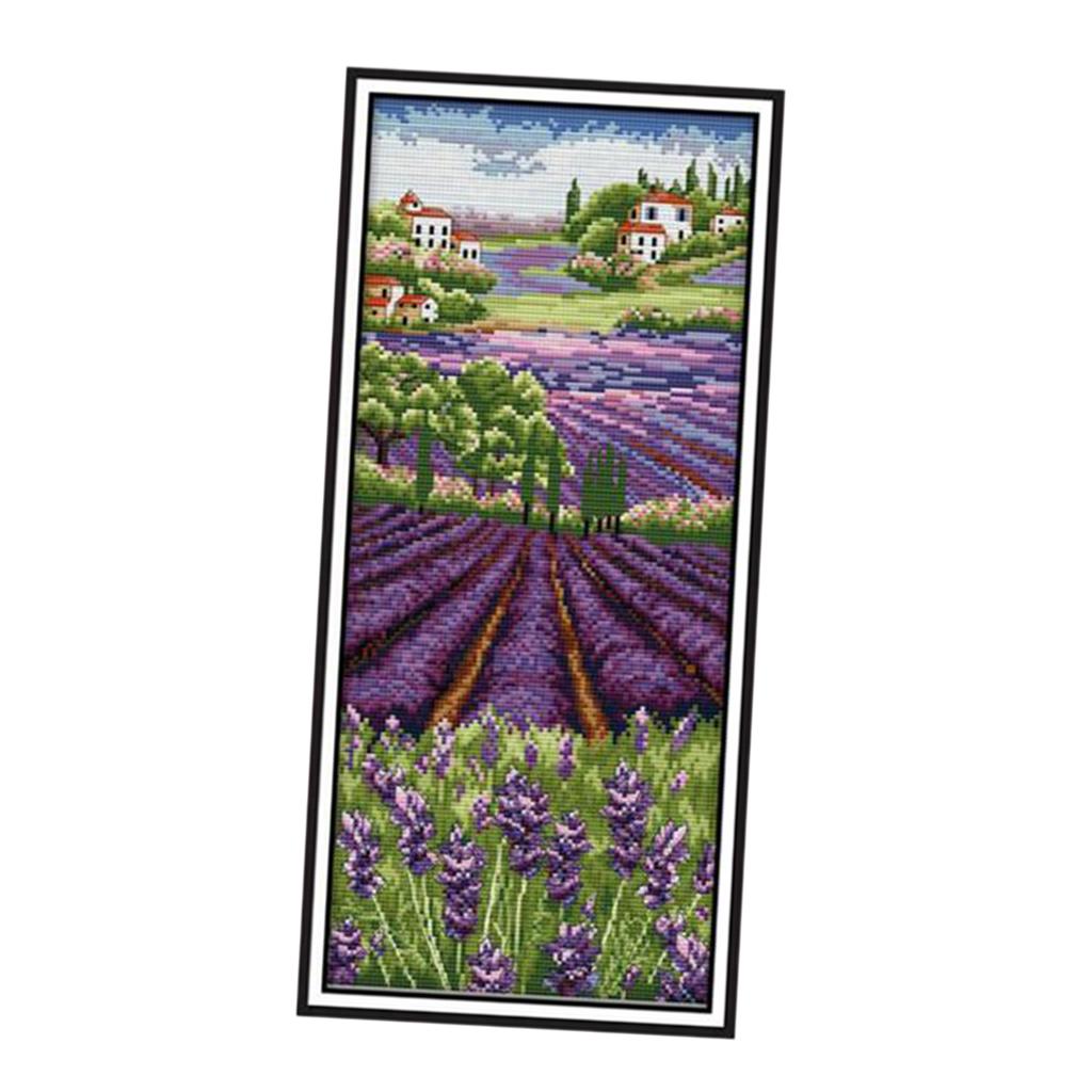 Lavanta Çiçekleri Damgalı Çapr - Cross Stitch Stamped Kits Beginners incelemesi ve fiyatı