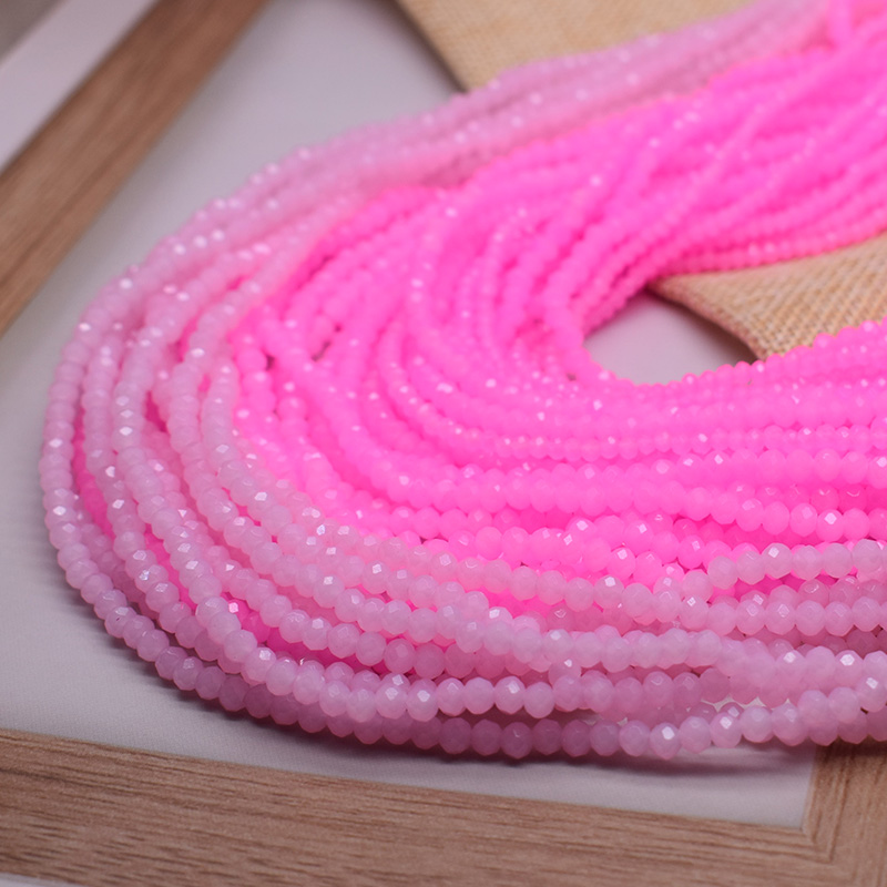 Parlak şeftali pembe 1 2 3 4 6 - Glass Seed Beads 2Mm Jewelry Making incelemesi ve fiyatı
