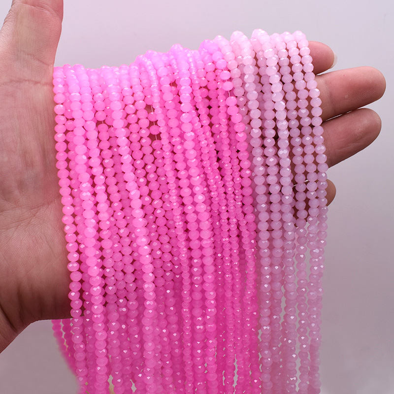Parlak şeftali pembe 1 2 3 4 6 - Glass Seed Beads 2Mm Jewelry Making incelemesi ve fiyatı