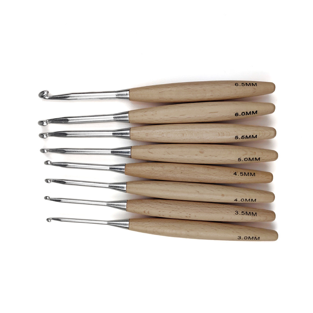 8 adet ahşap tığ işi kanca16.5 - Wooden Crochet Hooks Ergonomic Handle incelemesi ve fiyatı