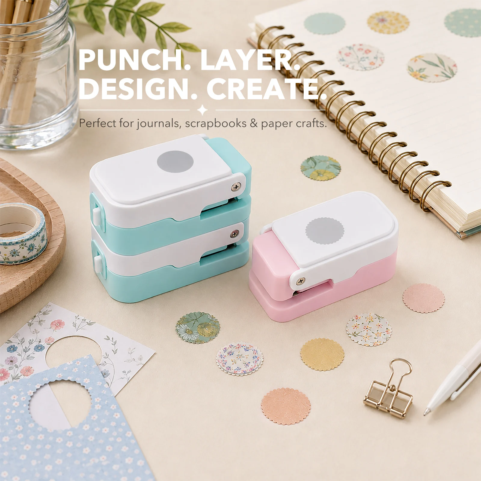 Katmanlı Posta Pulu Daire Kağı - Scrapbooking incelemesi ve fiyatı