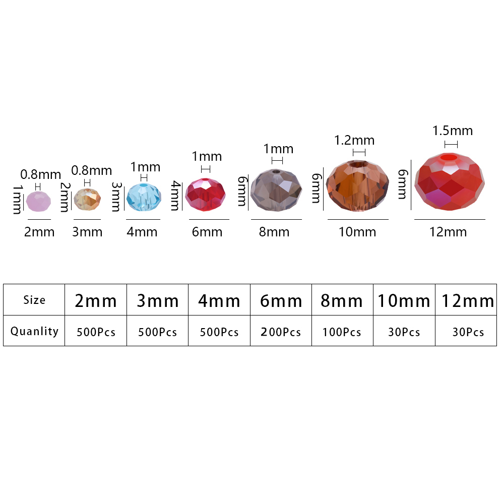2/3/4/6/8mm AB Yönlü Cam Ronde - Glass Seed Beads 2Mm Jewelry Making incelemesi ve fiyatı