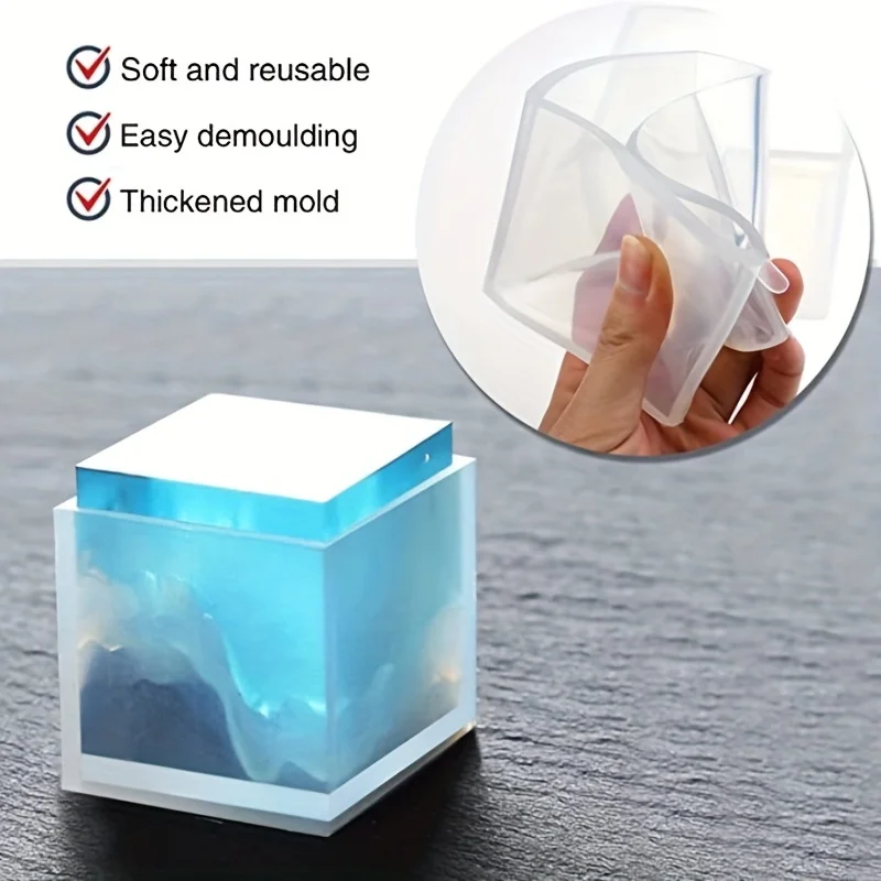 5 adet Kare Reçine Kalıp Silik - Silicone Epoxy Resin Molds Set incelemesi ve fiyatı