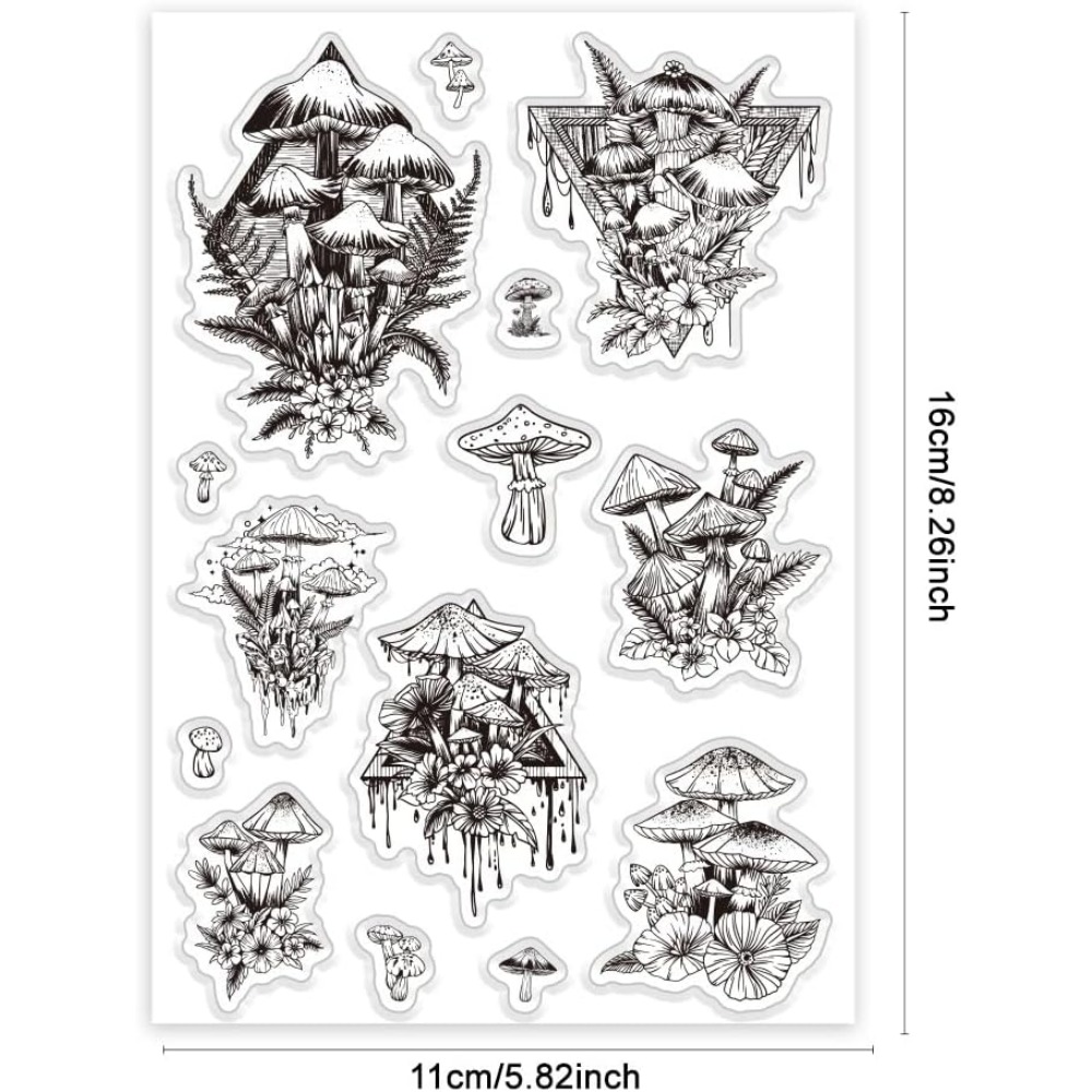 Mantar Temizle Damga, Bitki Si - Clear Silicone Stamps For Card Making incelemesi ve fiyatı