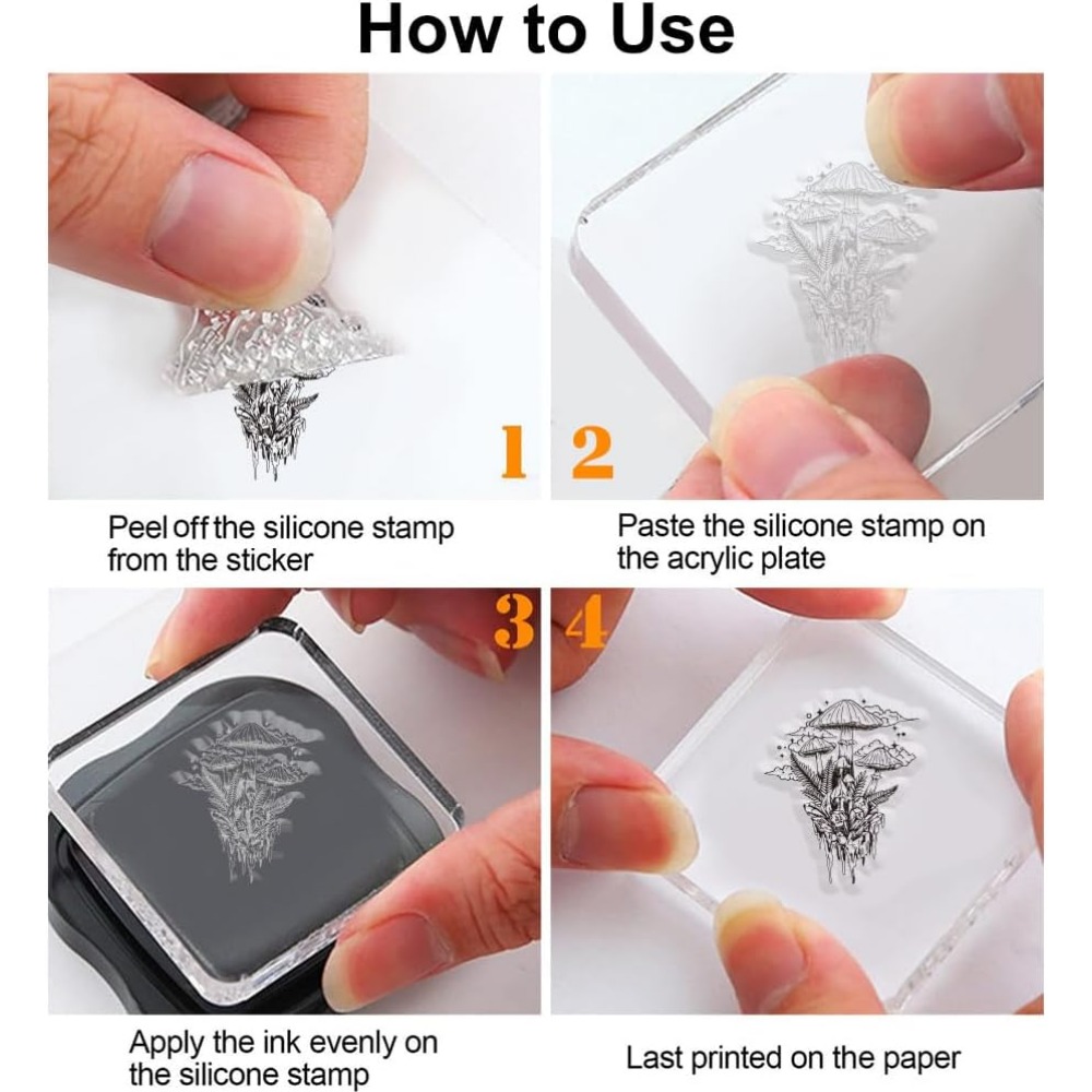 Mantar Temizle Damga, Bitki Si - Clear Silicone Stamps For Card Making incelemesi ve fiyatı
